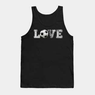 Soccer distressed ball t shirt cute dad mom love Tank Top